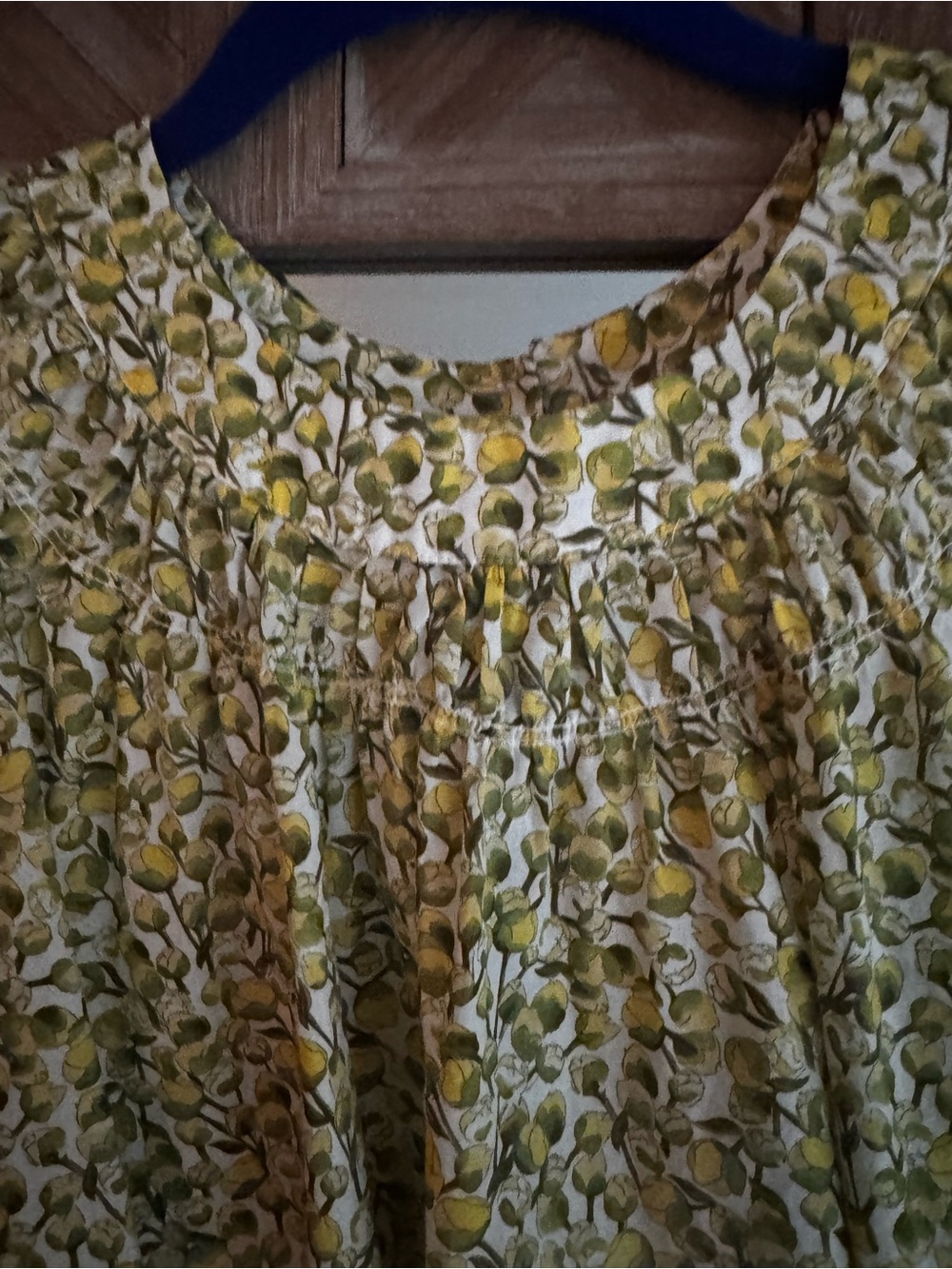 J. Crew Liberty Print Lemon Print Blouse in Yellow and Olive - Picture 3 of 7